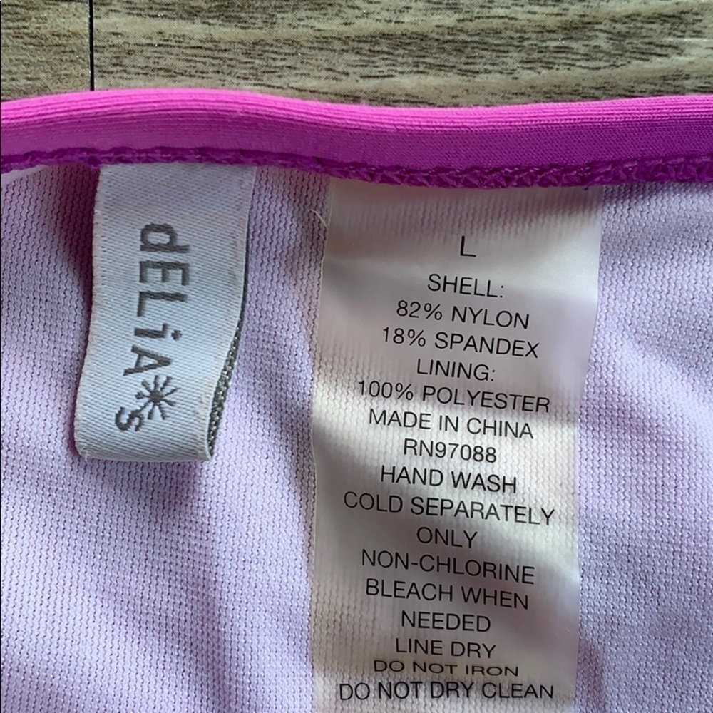 Women's Delia’s Floral And Ruffle Triangle Bikini Swimsuit Large - Picture 12 of 12